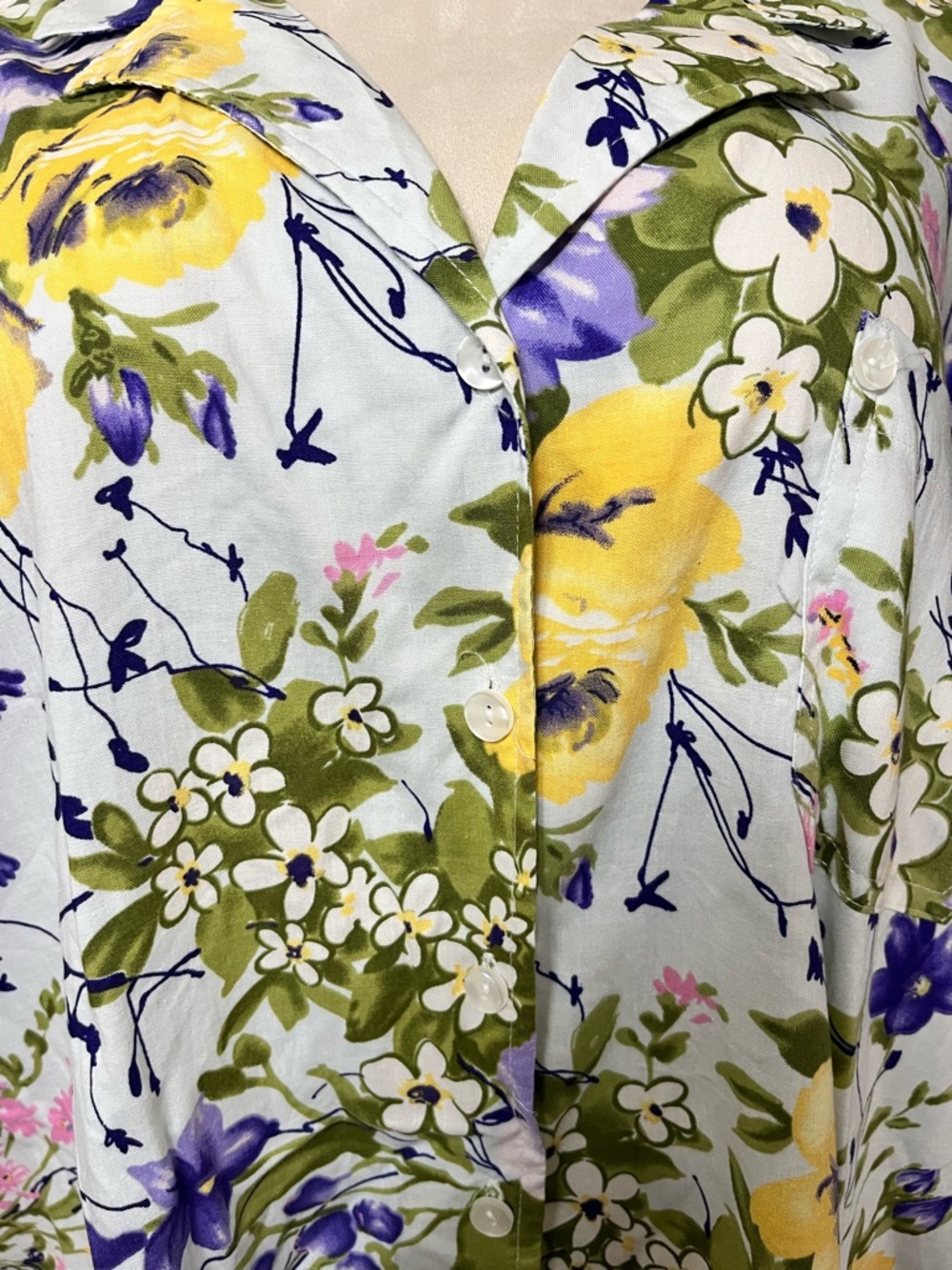 Erika Woman 3X Floral Button Front Blouse Cottagecore Plus Size 90’s Top - Picture 2 of 7